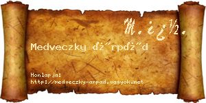 Medveczky Árpád névjegykártya