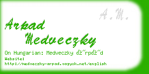 arpad medveczky business card